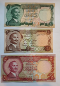 JORDAN SET 1/2 1 5 10 20 DINARS 1975 to 1987 UNC - worldbanknote