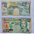 GIBRALTAR, 5 pounds, 2000, QEII, P-29 Millennium Commemorative Used - worldbanknote