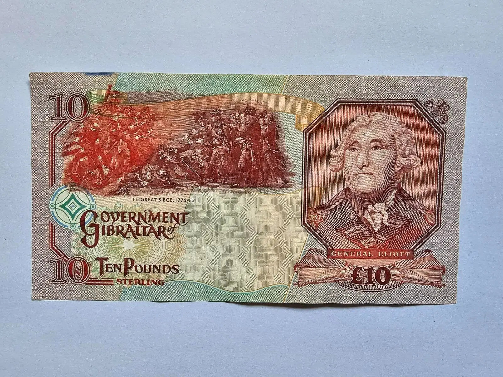 Gibraltar 10 Pounds 1995 P-32 Fine Qn. Elizabeth II