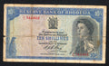 RESERVE BANK OF RHODESIA 10 SHILLING Well Used/damaged /ref d11