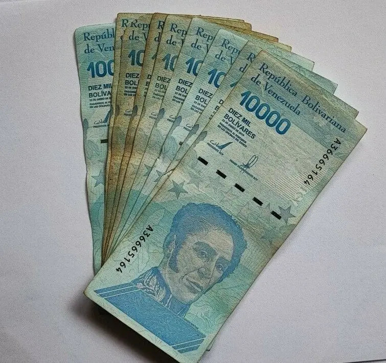 Lot Of 10 Venezuela Banknotes. 10000 Bolivares. 2019-20.In Used Condition 