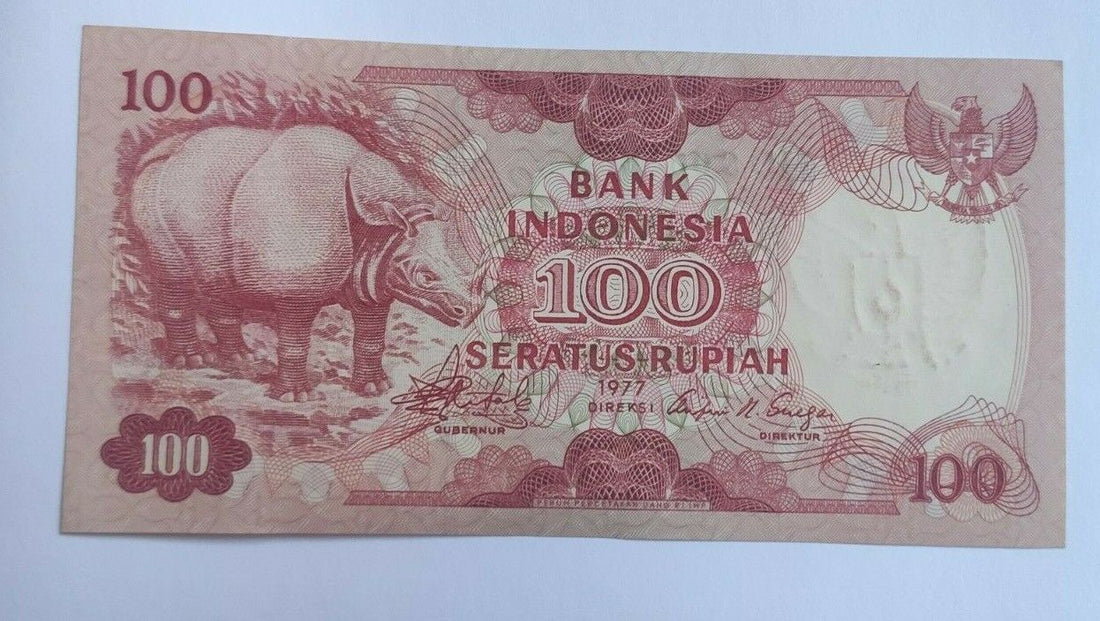 INDONESIA P.116 1977 100 Rupiah BANKNOTE UNC - worldbanknote