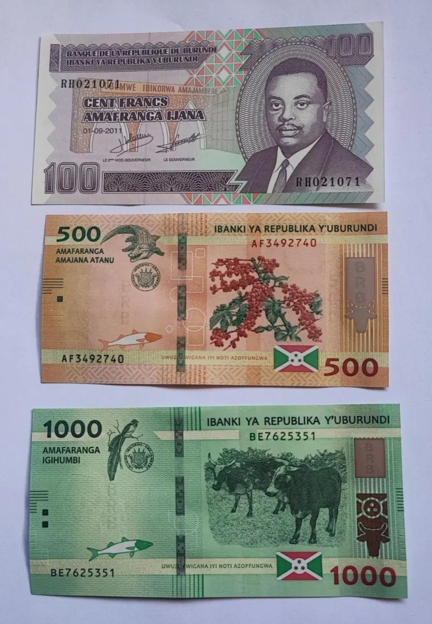 BURUNDI 100 To  10000 FRANCS  6 PCSBANKNOTE SET UNCIRCULATED 2011/2021