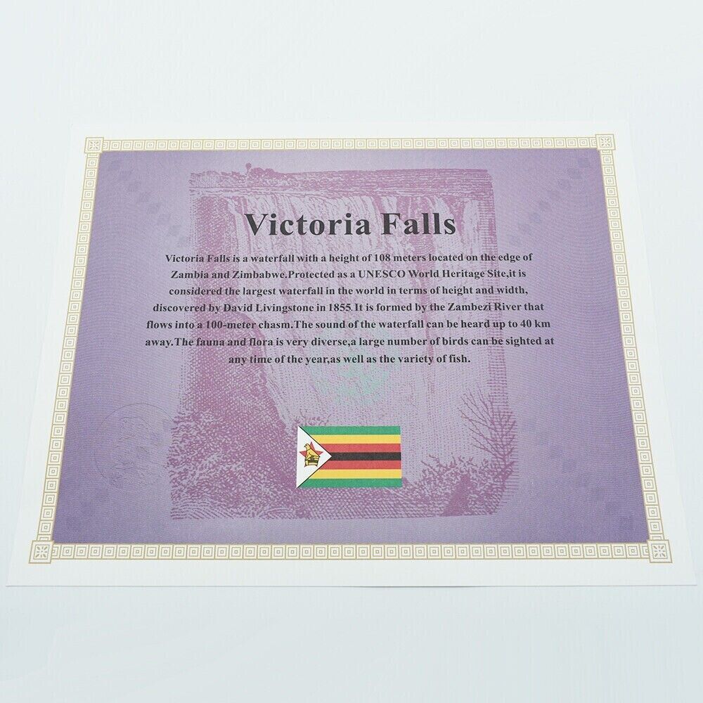 Zimbabwe Nonillon Containers Scroll Banknote 54 Zero Paper Money With UV - worldbanknote
