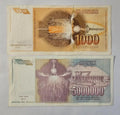 Yugoslavia 1993 Nikola Tesla 1000 & 5 Million Dinara Banknote /ref d2