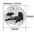 Art Ornaments Endangered Animal Species Amur Leopard Silver Plated Coins - worldbanknote