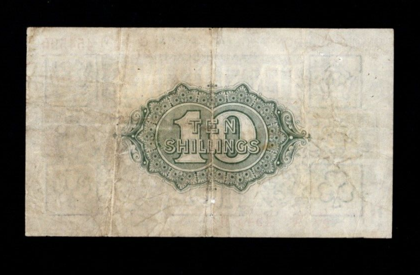 UNITED KINGDOM OF GREAT BRITAIN AND IRELAND 10 Shilings Fine/ref d4 - worldbanknote