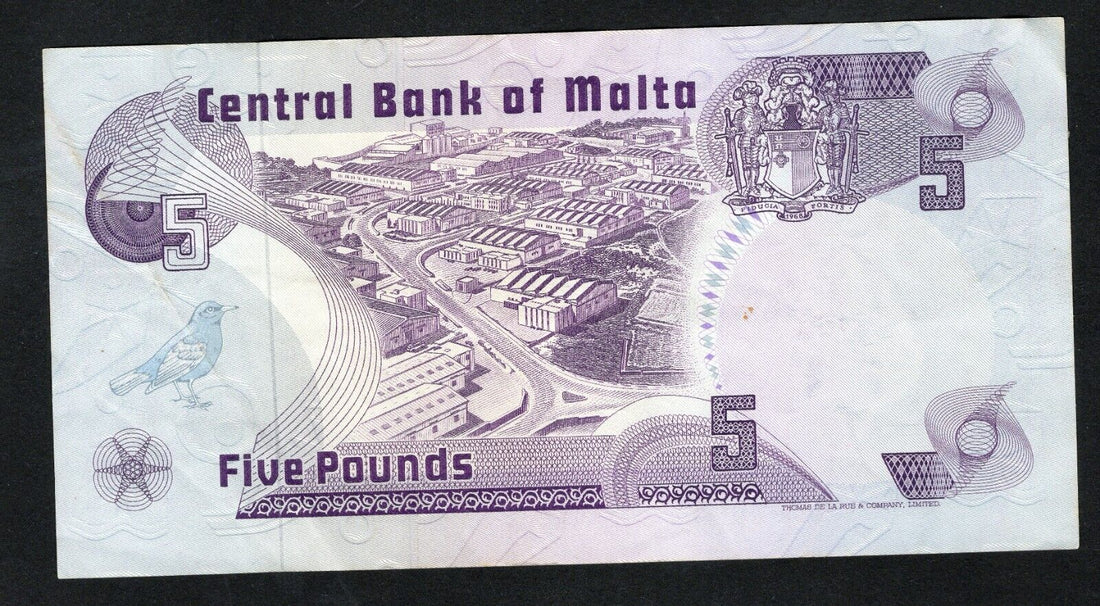 1967 Malta 5 lira lire hames pounds/ref d4 - worldbanknote