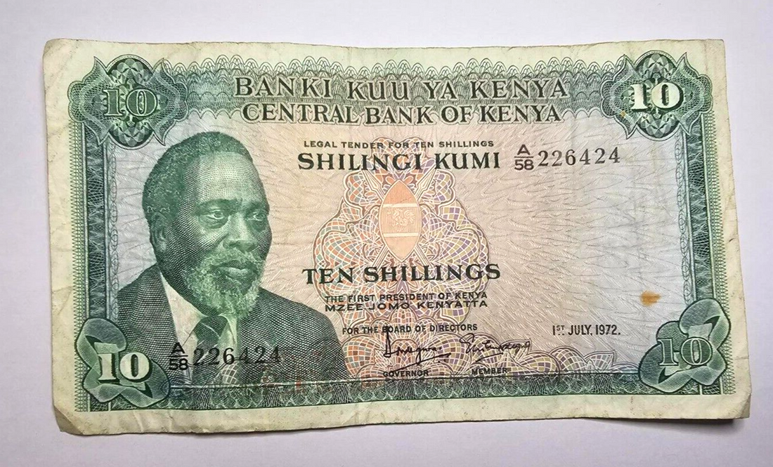 Kenya  10 Shillings Note 1967 Used/ref d2