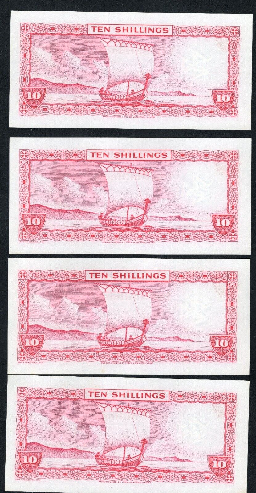 Isle of Man 50p 10 Shillings Banknote unc choose serial number/ref d5 - worldbanknote