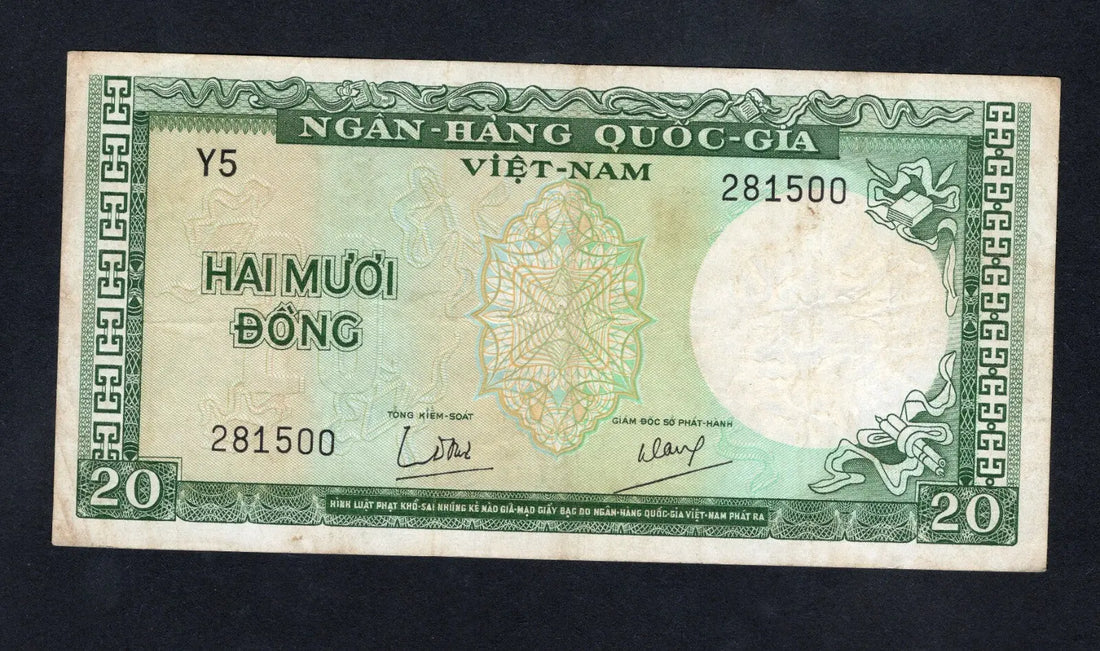 South Vietnam  20 dong 1964  Used/ref d5