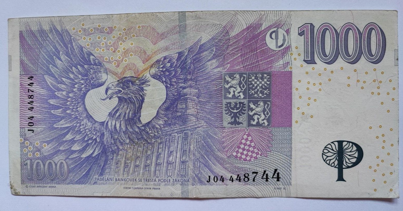 CZECH REPUBLIC 1000 KORUN (P18) 2008 Very Fine - worldbanknote