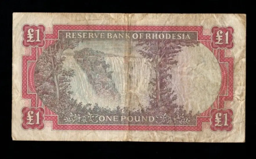 1 Pound Reserve Bank of Rhodesia  1968 Very Fine/ref b4
