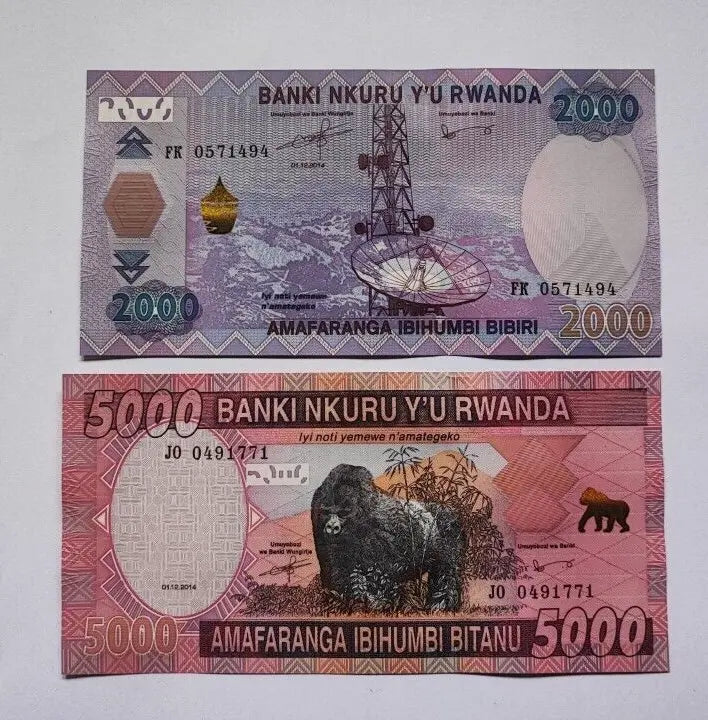 RWANDA Complete Set 2013-15 500 1000 2000 5000 Francs UNC Banknote P-38 39 40 41