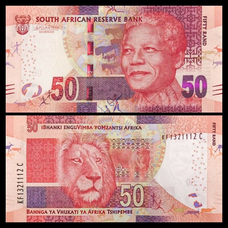 SOUTH AFRICA 50 South African Rand Mandela 2015 Banknote UNC - worldbanknote