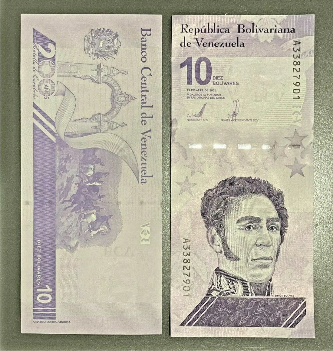venezuela 10 bolivares digitales notes 2021 Commemorative UNC Pick 116