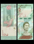 VENEZUELA 1000 X 2 BOLIVARES 2018 UNC Brick 1000 PCS Total - worldbanknote