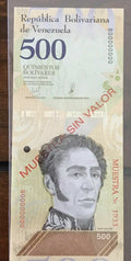 Venezuela 500 Bolivares 18-5-2018 Pick 108.s UNC Banknote Specimen - worldbanknote