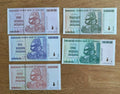 Zimbabwe Billions set Dollars Banknotes 2008 UNC - worldbanknote