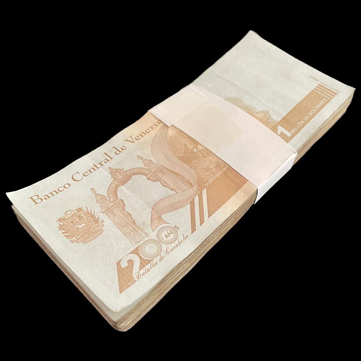 50xVENEZUELA One Million Bolivares note Used - worldbanknote