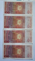 1995 NORWAY 100 KRONER BANKNOTE IN  MINT CONDITION, PRICE PER NOTE
