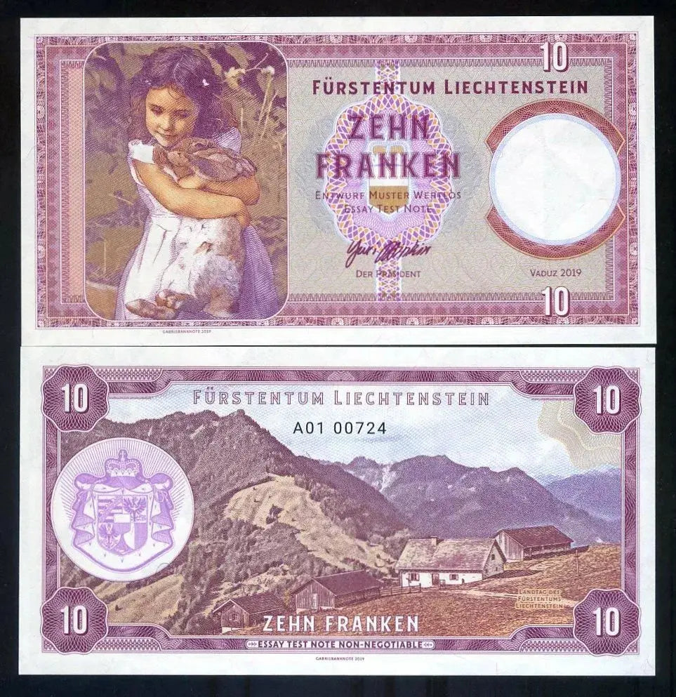LIECHTENSTEIN 10 Francs 2019  FANTASY Banknote