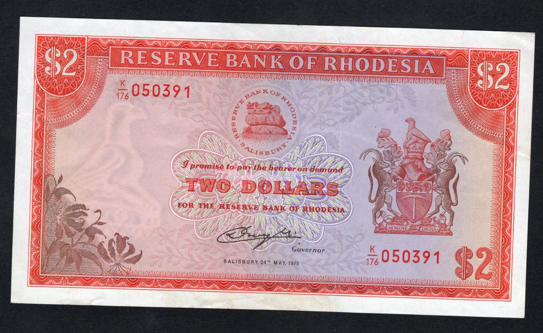 Rhodesia 2 Dollar Used /d11