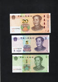 China 1-100 Yuan 6 Pieces Set, 2015-2020, P-895-916, UNC