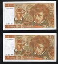 front of 2XFrance 10 Francs 1975 UNC/D11