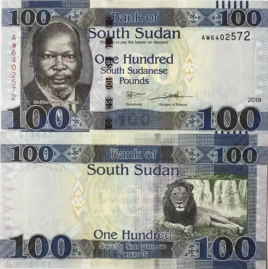 10x SOUTH SUDAN 100 POUNDS  2019 UNC
