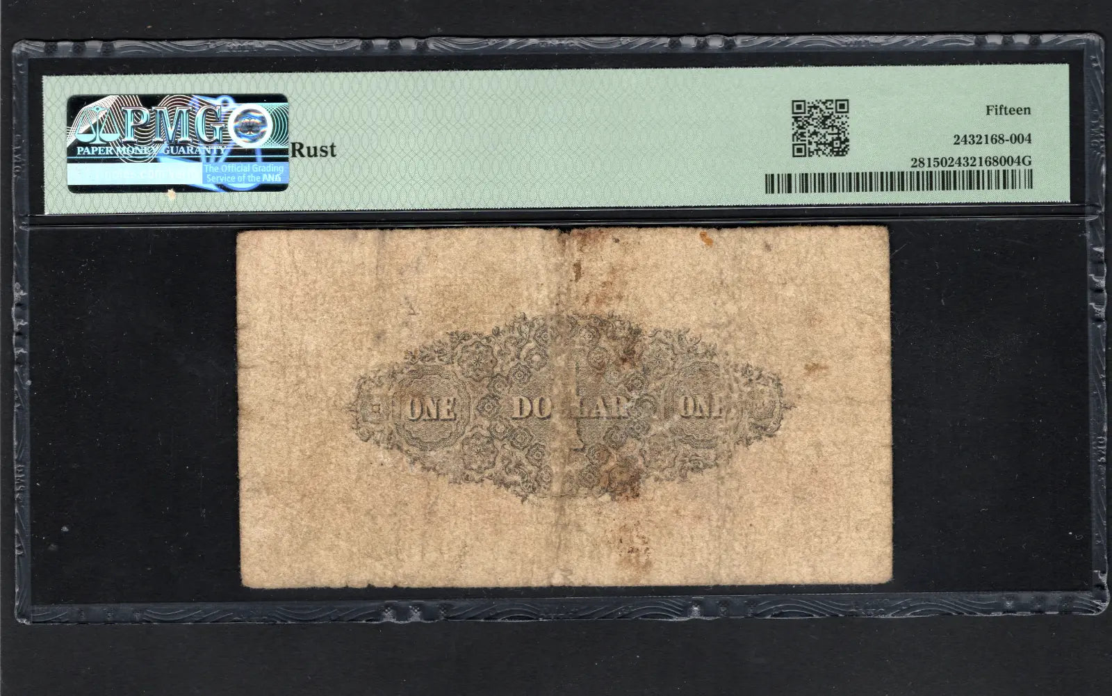 Malaya & British Borneo:P 28 One Dollar  PMG VF 15