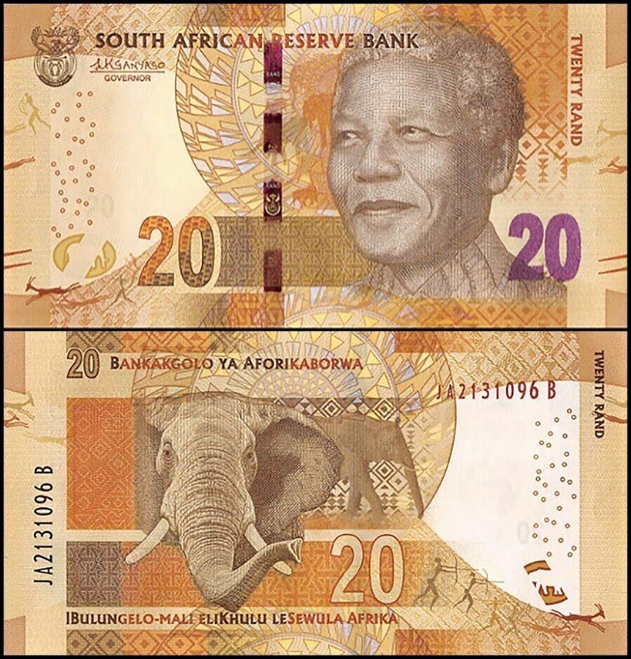 South Africa 20 Rand, 2013-2016 ND, P-139b, UNC X 10 PCS - worldbanknote