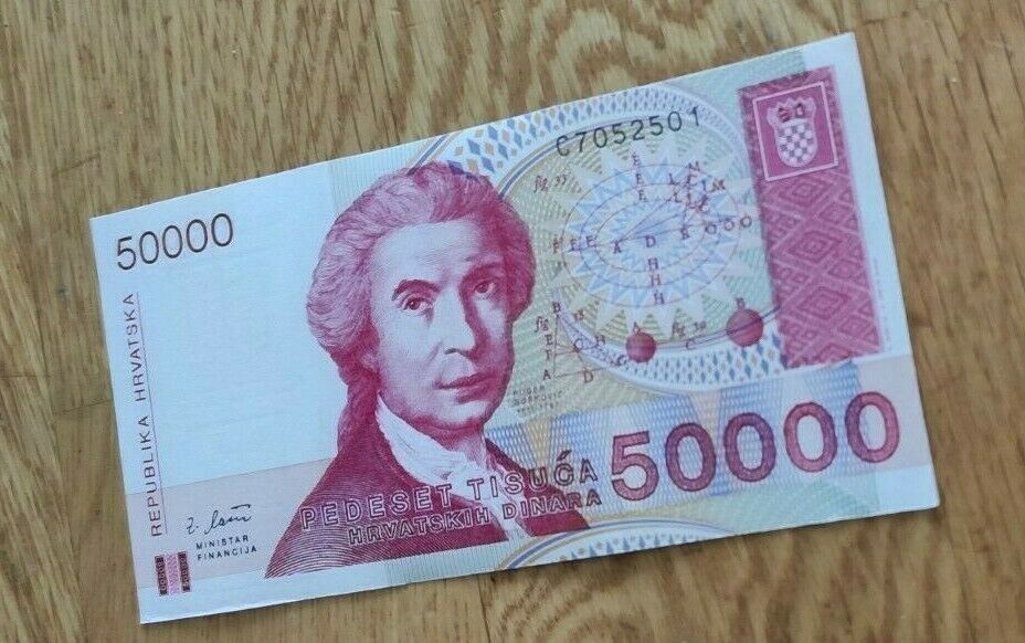 CROATIA 50000 DINARS (P26) 1993 UNC - worldbanknote
