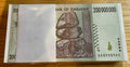 100 x 200 Million Zimbabwe Dollars Banknotes Bundle AA 2008 Consecutive UNC 