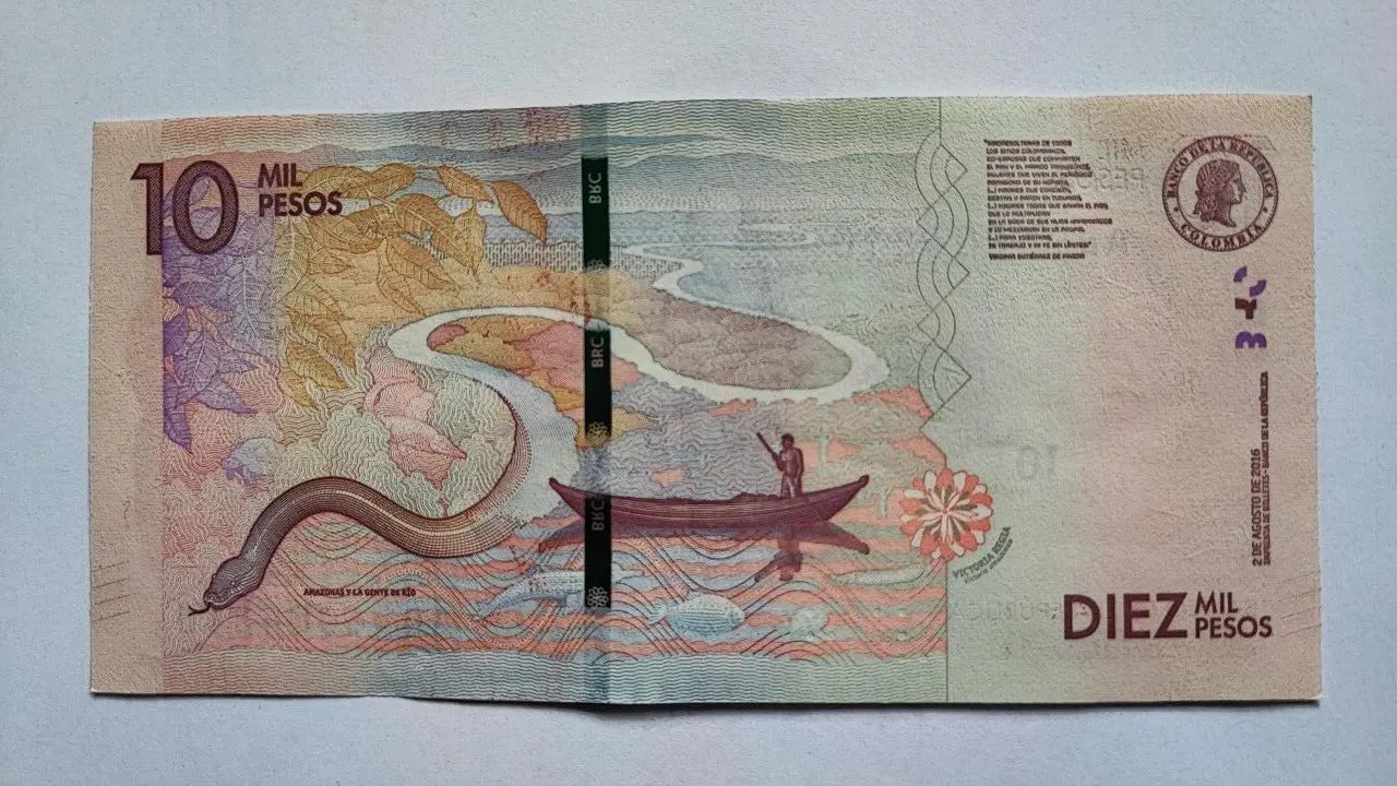 Colombia 10 Mil Pesos  UNC, P-460a, Prefix AD