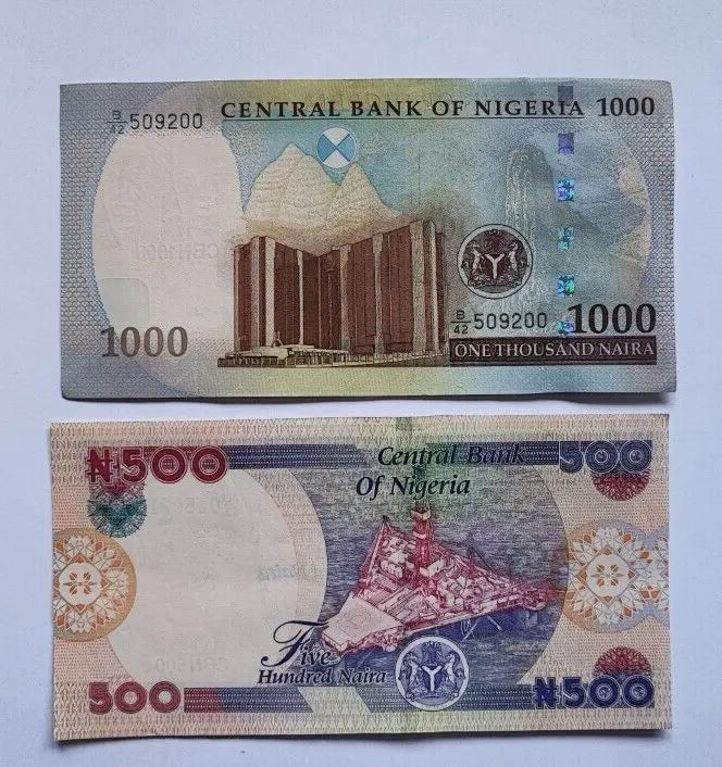 NIGERIA NEW 100 200 500 1000Naira  UNCIRCULATED  BANKNOTES 2014/2022