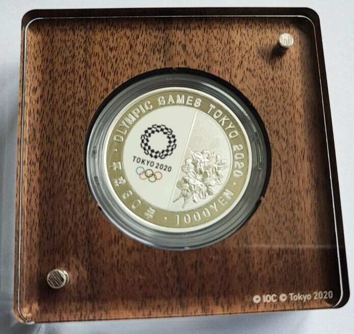 Japan 2020 Tokyo Olympic1000 Yen Silver Proof coin Aquatics - worldbanknote