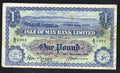ISLE OF MAN Bank Limited 1950 £1 Very Fine/REF D5 - worldbanknote