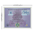 Zimbabwe Nonillon Containers Scroll Banknote 54 Zero Paper Money With UV - worldbanknote