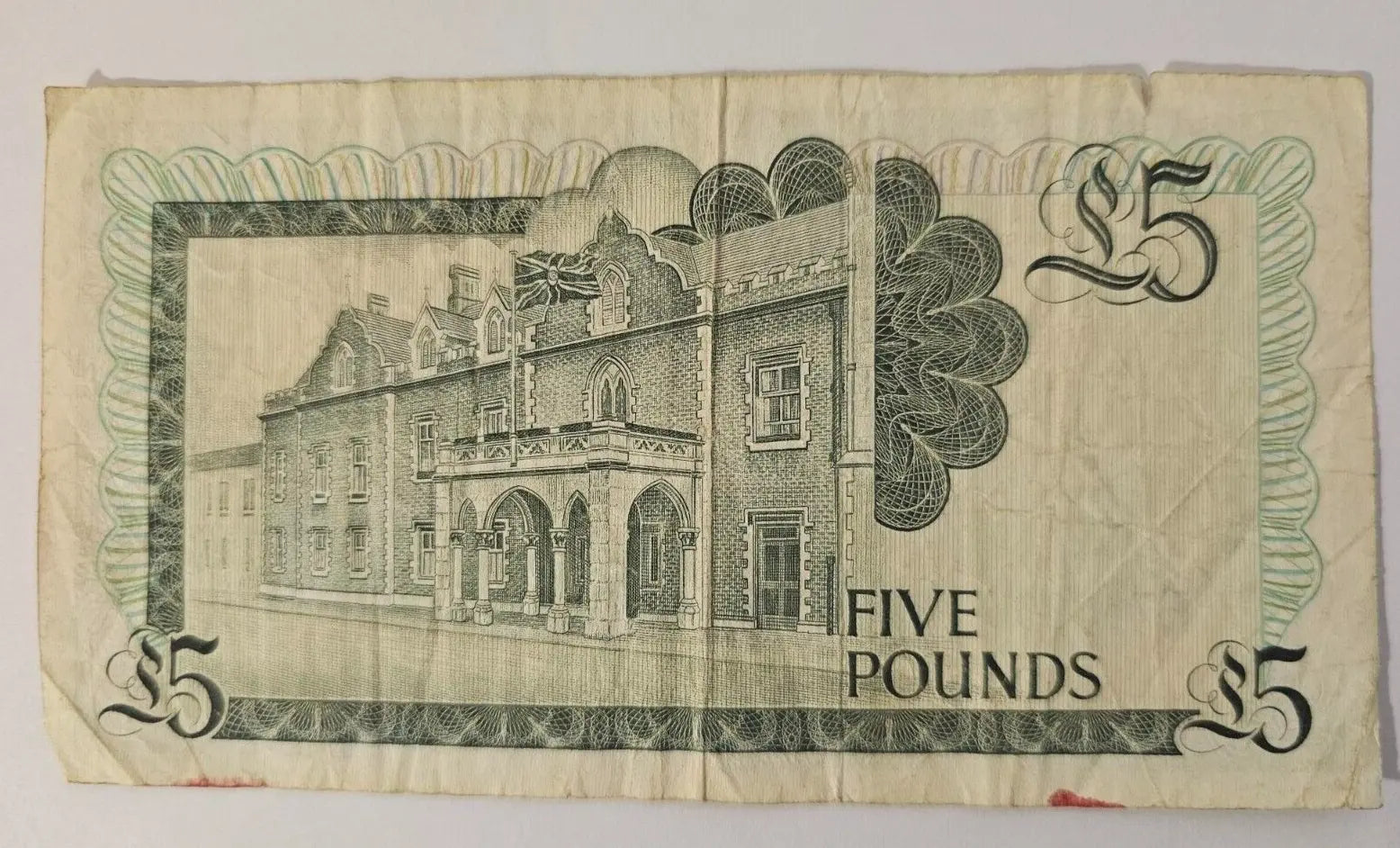 1xGIBRALTAR 5 POUNDS  1988 Used(damaged)/ref d2