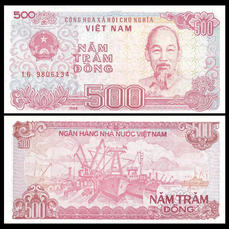Banknote Bundle. Vietnam. 100 X 500 Dong. Uncirculated. 100 Pcs.