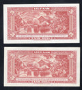 set of 2 notes:South Vietnam 5 Dong 1955 Fine/ref d5 - worldbanknote