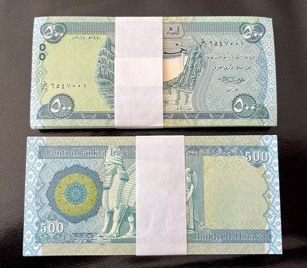 100xIRAQ 500 DINARS (P NEW) 2018 NEW UNC - worldbanknote