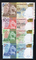 4 Hong Kong 20, 50 , 100,500 Dollars HSBC notes Uncirculated 2012/2013/c2 - worldbanknote