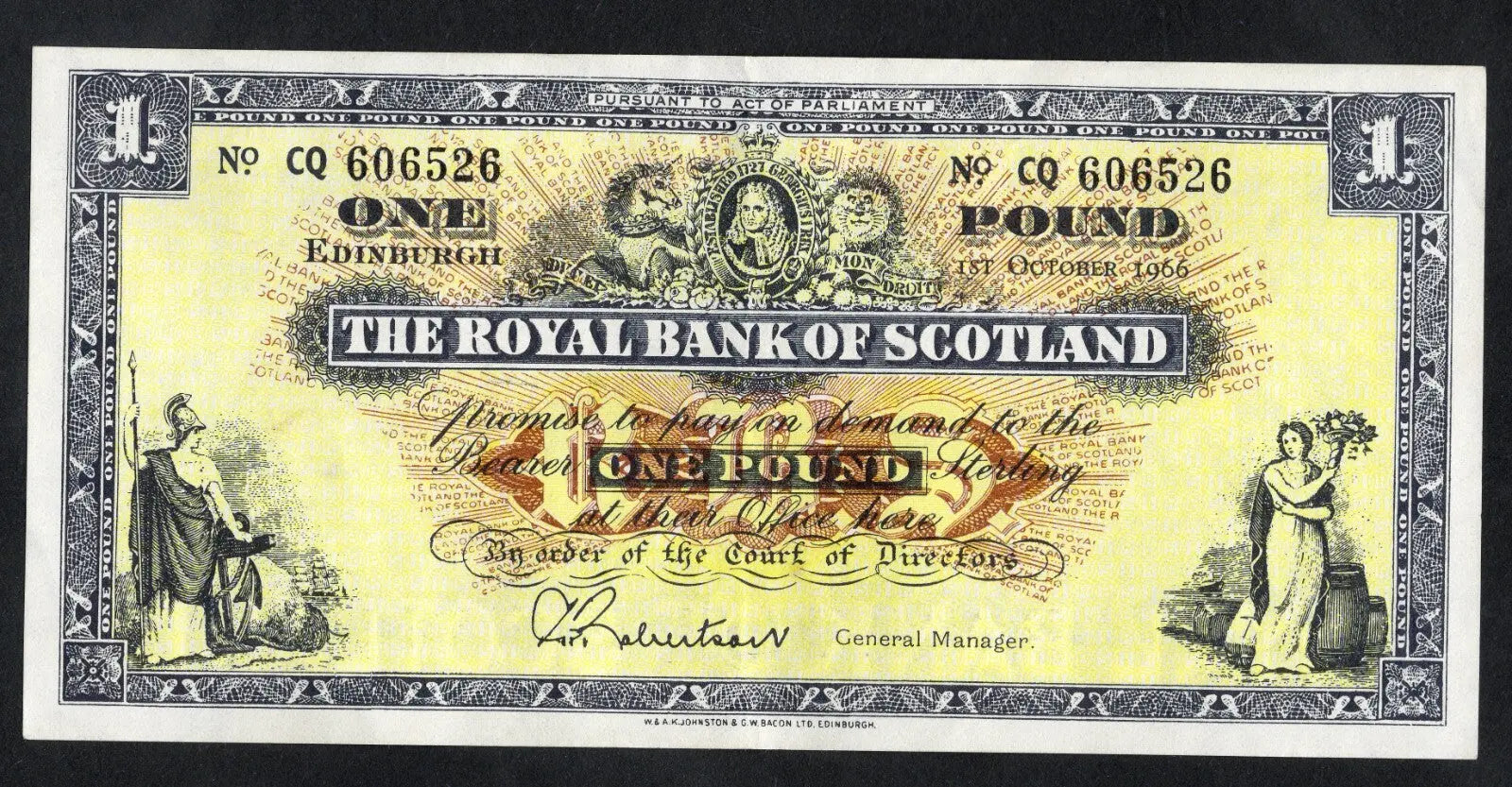 THE ROYAL BANK OF SCOTLAND £1 Banknotes 1952/66by Year & Prefix /REF D4