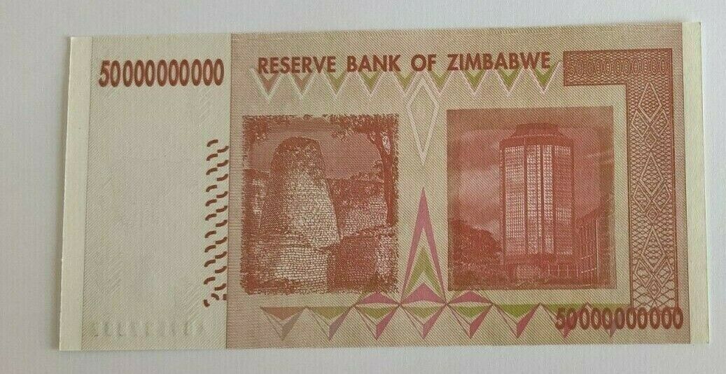 Zimbabwe 50 Billion Dollars Banknotes 2008 UNC - worldbanknote