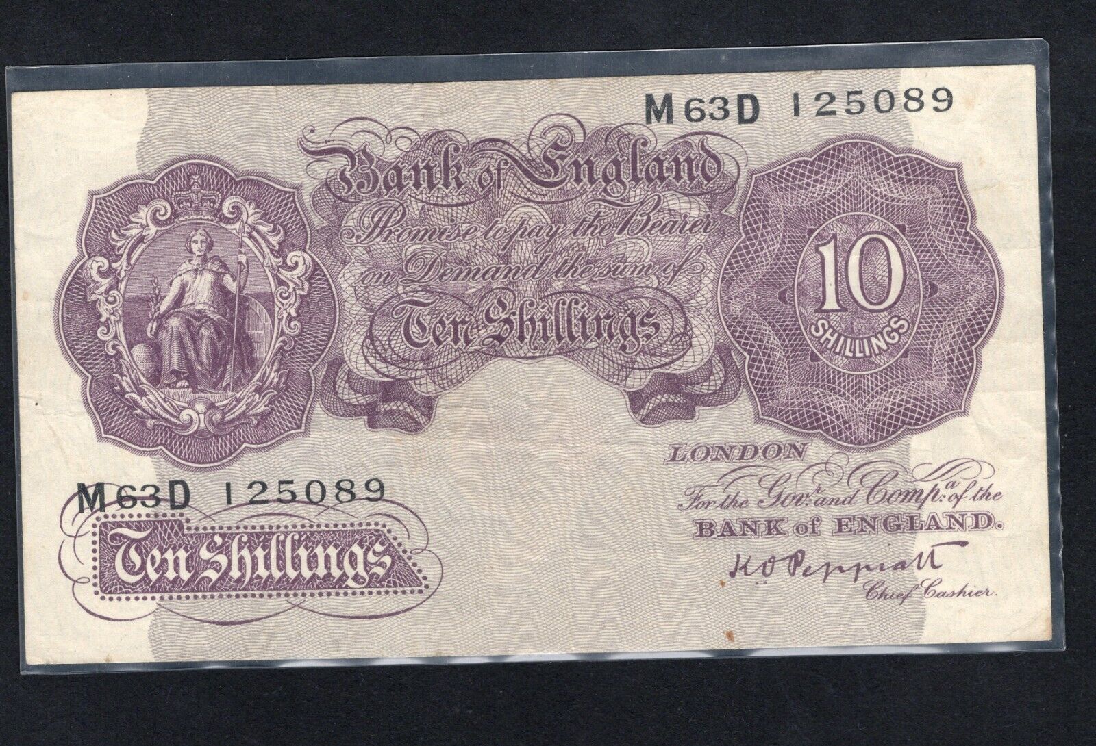 BANK OF ENGLAND 10 shillings Peppiatt/d11