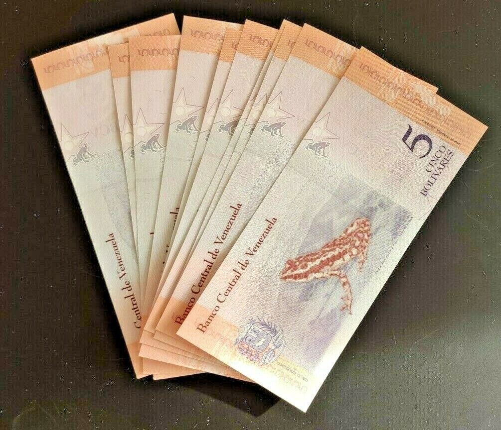 VENEZUELA 5 BOLIVARES SOBERANOS 2018 P NEW LOT 10 PCS UNC - worldbanknote