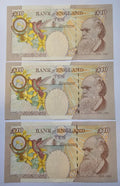 5xBANK OF ENGLAND £10  AUNC/ D15