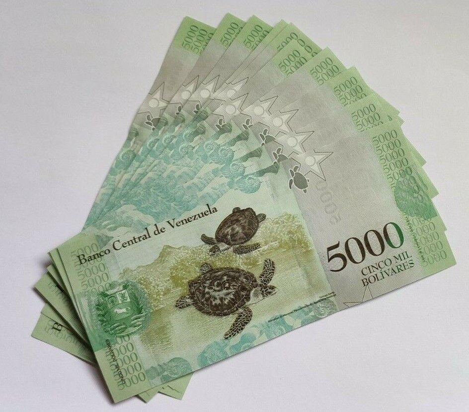 Venezuela 5000 (5,000) Bolivares X 10, 2016-2017 P-97 Unc - worldbanknote